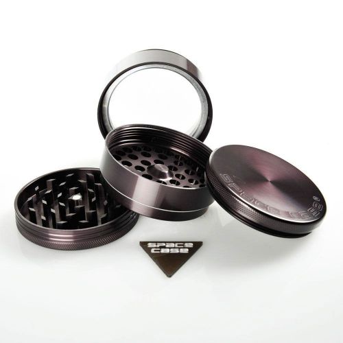 Grinder magnetico de titanio con polinizador de Space Case - 4 piezas 