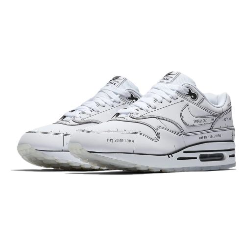 Air Max 1 Tinker Schematic White Black Vast Grey Sneakers - Nike - 10 US / 9 UK / 44 EUR 