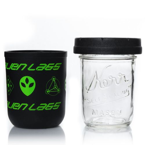 Tarro hermético ''Negro & Verde'' de AlienLabs de 8 g de RE: STASH