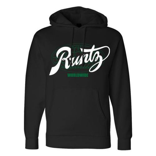 Sudadera con capucha ''All Country'' de Runtz - Negro y verde