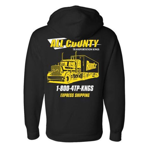 Sudadera con capucha ''All Country'' de Runtz - Negro y Amarillo