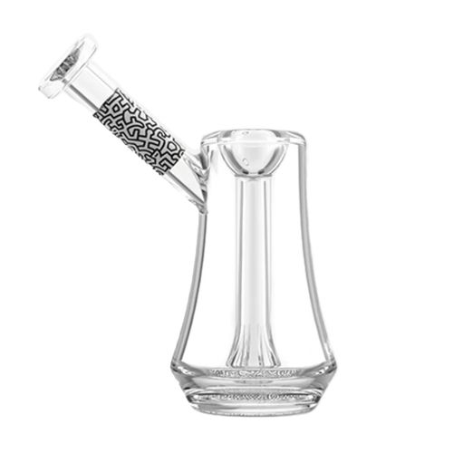 Bubbler de cristal de Keith Haring - Blanco & Negro  