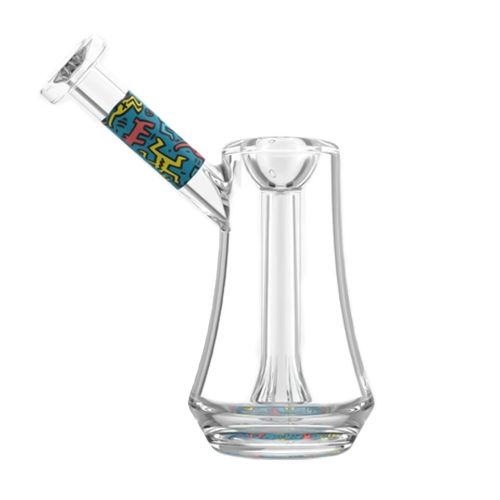 Bubbler de cristal de Keith Haring - Azul