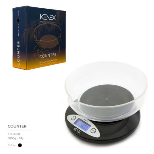 Báscula digital de precisión de cocina para mostrador (colección culinaria) de Kenex