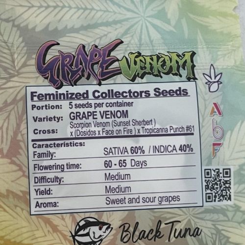 Grape Venom, semillas feminizadas de Black Tuna