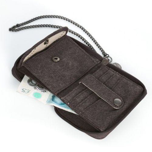 Cartera con cadena de cáñamo de Sativa Bags - Gris