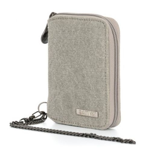 Cartera con cadena de cáñamo de Sativa Bags - Gris claro