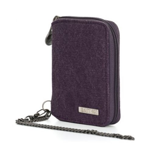 Hemp Wallet with Chain by Sativa Bags - Plum