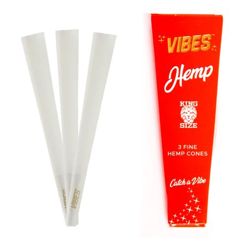 Vibes Conos pre-liados – Tamaño King - Cáñamo (Rojo)