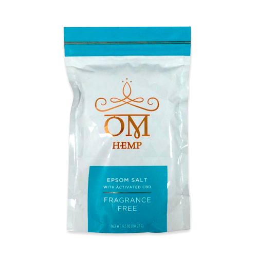 Sales de baño Epsom con CBD activo de Om Wellness - sin fragancia