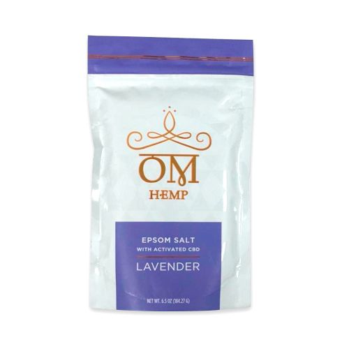 Sales de baño Epsom con CBD activo de Om Wellness - Lavanda