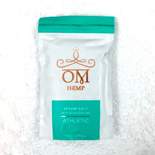 Sales de baño Epsom con CBD activo de Om Wellness - Atlético: menta, alcanfor y eucalipto