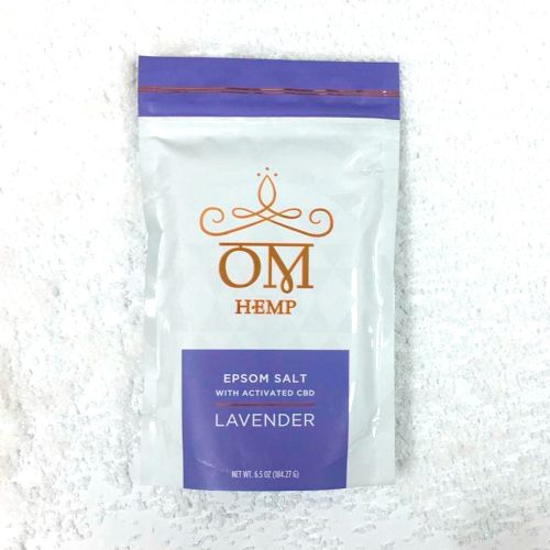 Sales de baño Epsom con CBD activo de Om Wellness - Lavanda