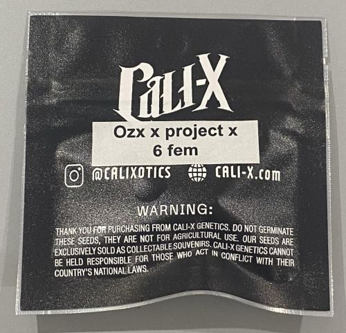 OZX x Project X, semillas feminizadas de Cali-X Seeds