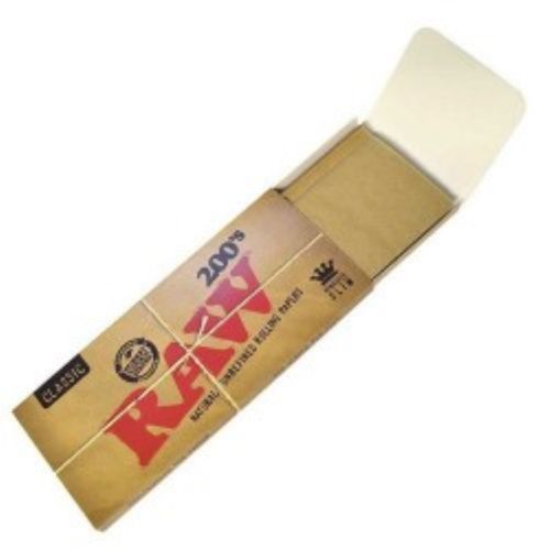 RAW papel de liar natural Classic King Size Slim 200s  (200/Papeles)