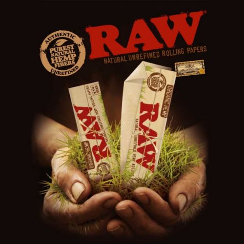 RAW Papel de liar natural tamaño King Slim de Cáñamo Orgánico