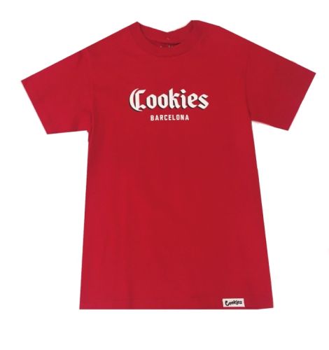 Camiseta de Cookies - ¨Cookies Barcelona - Migas 1983¨ - Rojo y Blanco