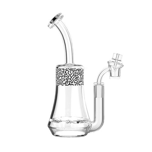 Rig Bong para concentrados de Keith Haring - Blanco & Negro