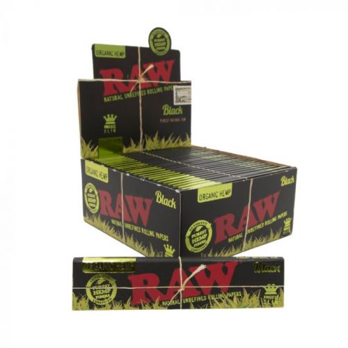 RAW Papel de liar Black Organico tamaño King 