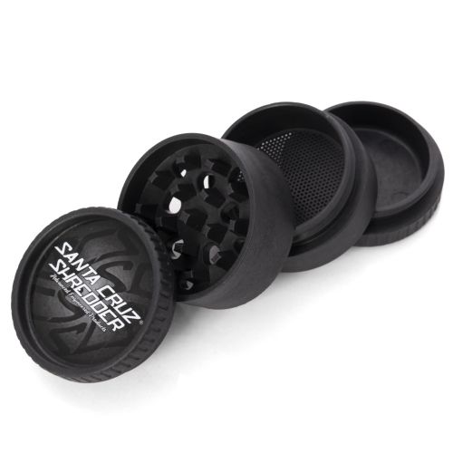 Grinder de cáñamo biodegradable de Santa Cruz Shredder - 4 piezas, Negro