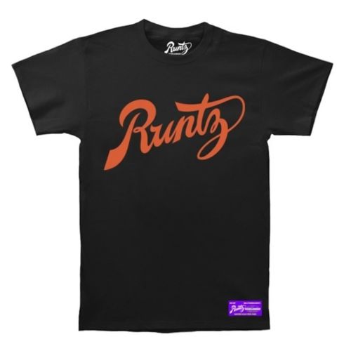 Camiseta ''Script'' de Runtz - Negro & Naranja 