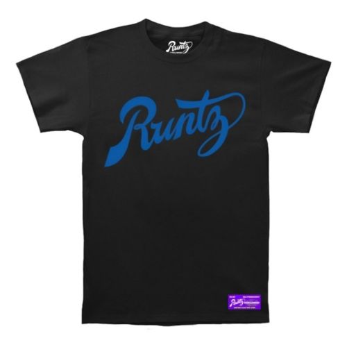 Camiseta ''Script'' de Runtz - Negro & Azul Royal