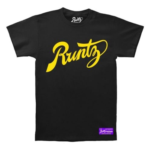 Camiseta ''Script'' de Runtz - Negro & Amarillo