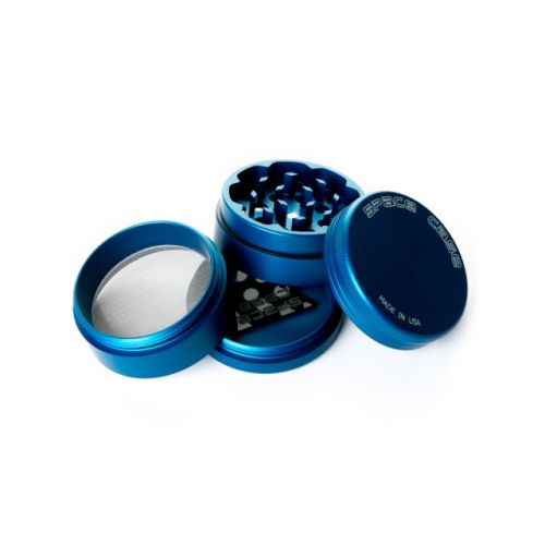 Grinder magnetico de Space Case - 4 piezas, pequeño, azul mate