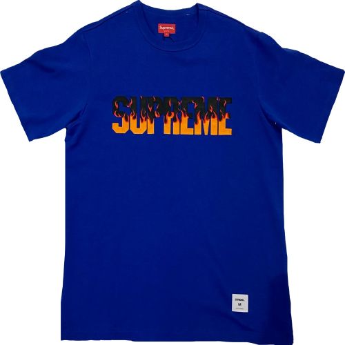 Supreme Flames S/S Top - Talla M - Azul eléctrico