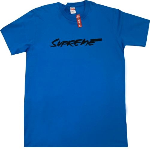 Supreme Futura Logo Tee - Talla L - Azul