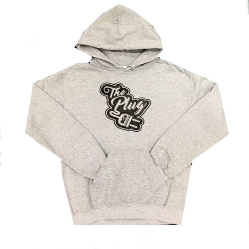 Sudadera ''The Plug BCN con logo grande'' - Gris