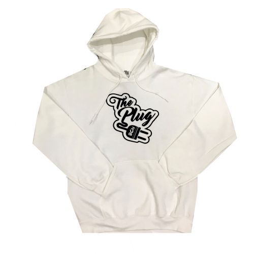 Sudadera The Plug BCN con logo grande - Blanco