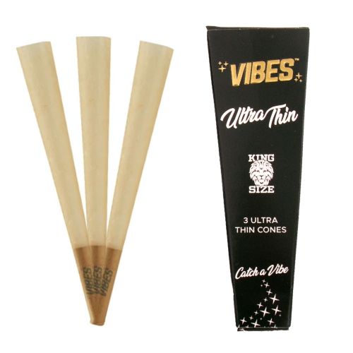 Vibes Conos pre-liados – Tamaño King -  Ultra Fino (Negro)