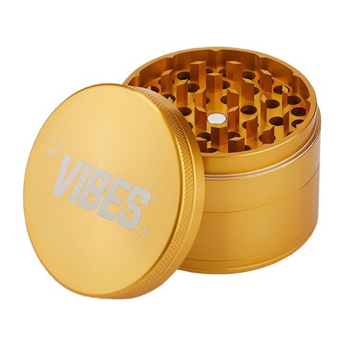 Grinder de aluminio de Vibes x Aerospace - 4 piezas, dorado