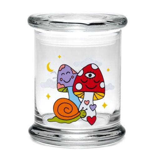 Tarro Pop Top de cristal ''Woke Cosmic Mushroom '' de 420 Jars