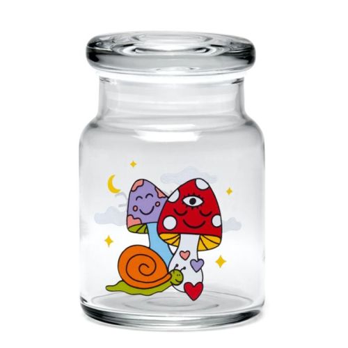 Tarro Pop Top de cristal ''Woke Cosmic Mushroom '' de 420 Jars