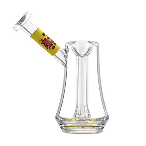 Bubbler de cristal de Keith Haring - Amarillo      